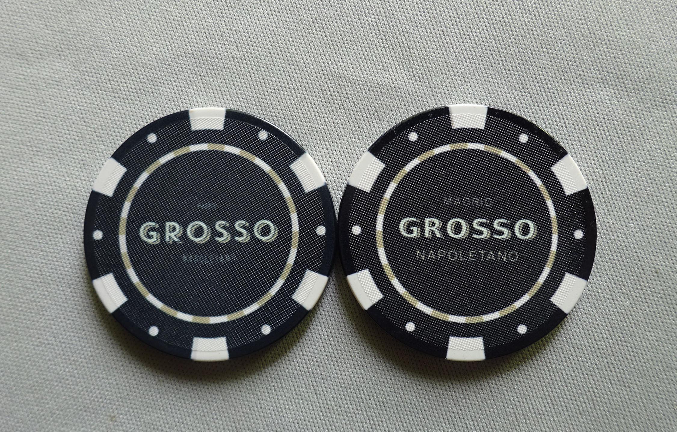 Muestra cerámica poker personalizada diseño poker grosso napoletano